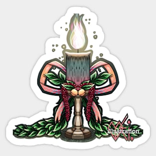 Christmas decorations candle Sticker